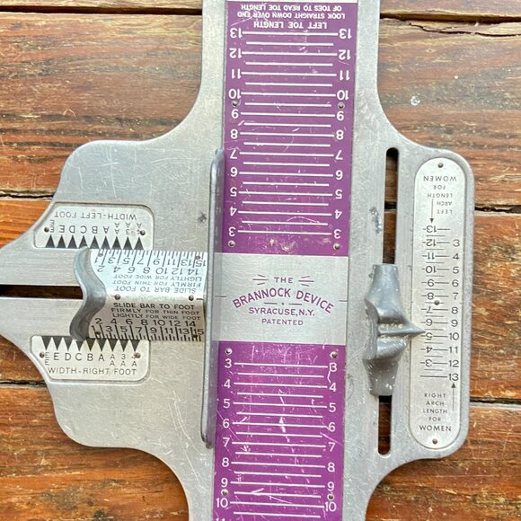 Genuine Brannock Device Women's Shoe Sizer Width Arch Foot Measurement Tool - Picture 2 of 6